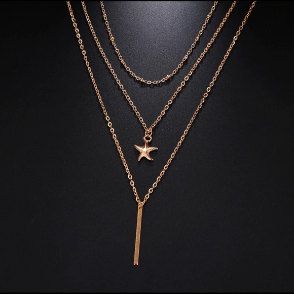 Starfish Layered Necklace - Picture 2 of 2